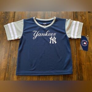 MLB Unisex Toddler NY New York Yankees T-Shirt Jersey 3T Navy Blue Gray NWT